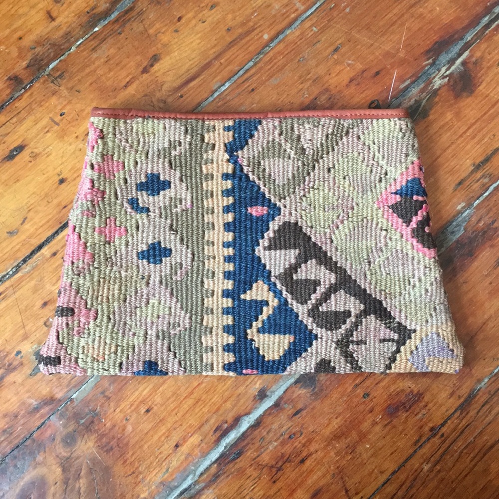 Turkish kilim handbag - clutch.